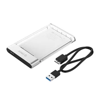 

ORICO Hard Drive Enclosure 2.5 inch Transparent USB3.0 HD Enclosure Support UASP Protocol for 7-9.5 mm HDD SSD Case for win 10