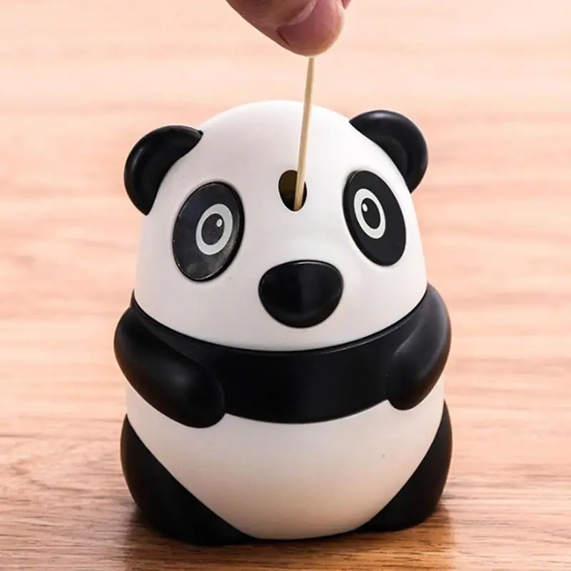 Automatic Toothpick Cartoon Panda Box Fashion Personality Cute Feature Cute Panda Toothpick holder cute containers