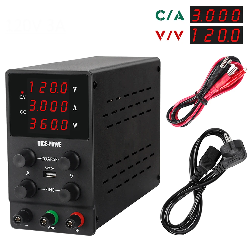 

NICE-POWER 110V/220V DC Lab Adjustable Power Supply 60V 80V 120V SwitchingPower Source Voltage And Current Regulator
