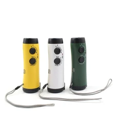 Аварийный Мощный Ручной Динамо 5-светодиодный фонарик с AM/FM радио многофункциональное наружное аварийное радио походный фонарик