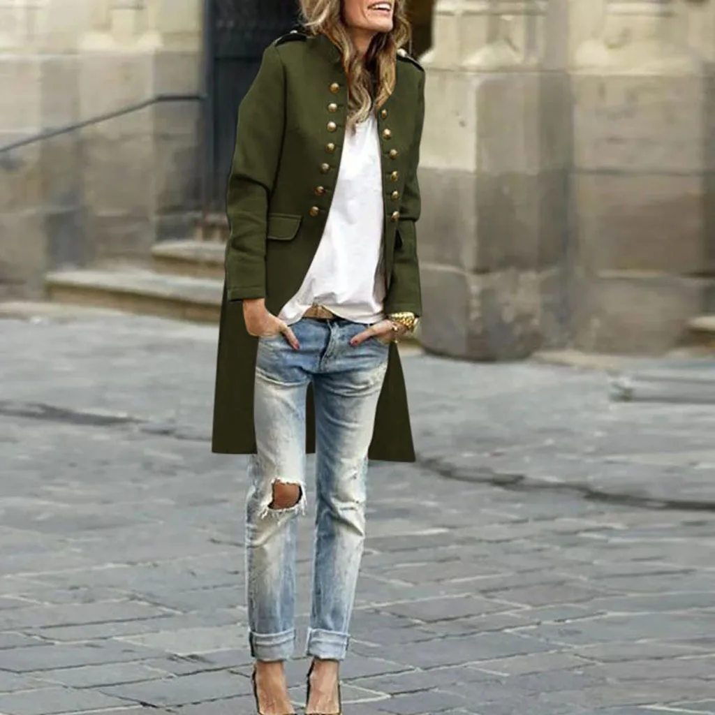 

Womens Coat Yellow 2020 Fashiopn Girls Elegante Coats and Jackets Mama Plus Size Korean New Pockets Solid Long