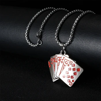 

Men's Fashion Jewel men's necklace military brand stainless steel pendant personality hip-hop simple Jewelry