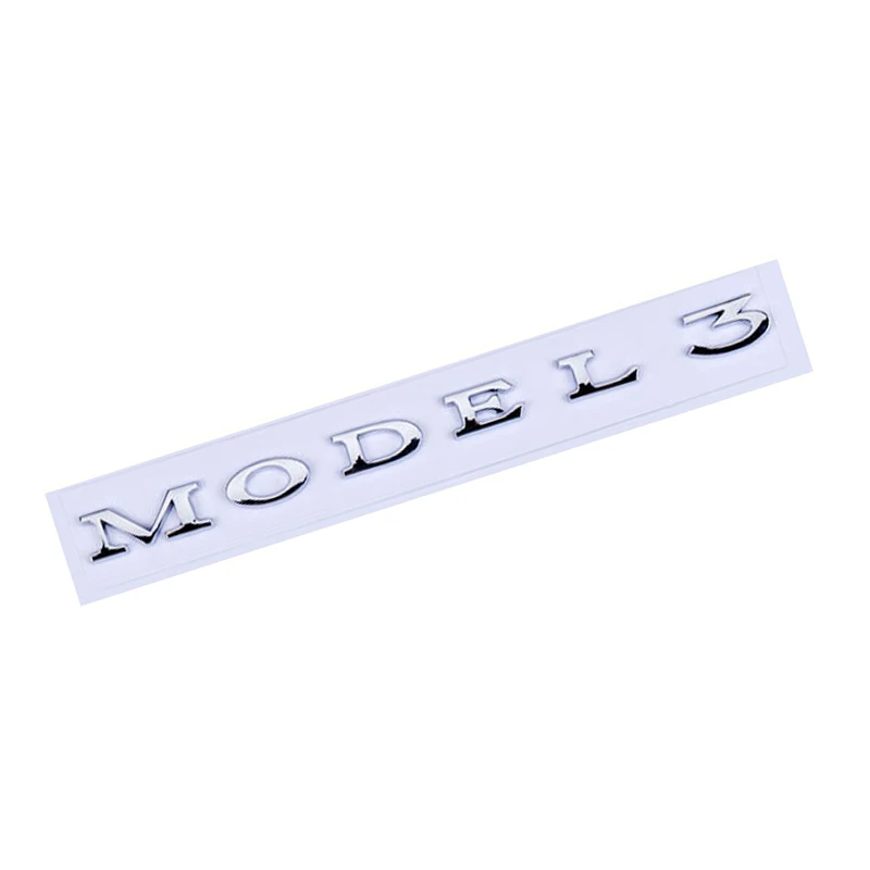 Car 3D styling metal sticker for Tesla Model 3 2017-2020 rear Trunk Emblem Badge logo Letters Chrome stickers accessories | Автомобили и