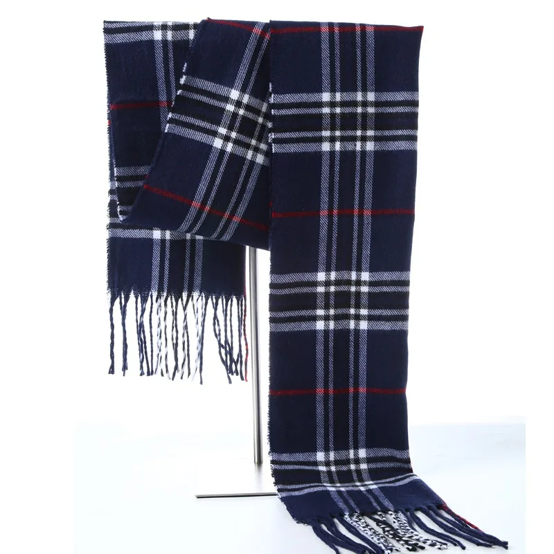 Новинка, 30 см* 175 см, мужские Модные Дизайнерские шарфы, мужские зимние шерстяные вязаные кашемировые шарфы, для пары, высокое качество, толстый теплый длинный шарф - Цвет: WJ016