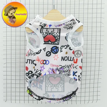 

New Arrivals two colors Summer Pet Vest vests Dog Shirt Puppy vest Vestidos Pets Clothing for Poodle Bichon Chihuahua yorkie