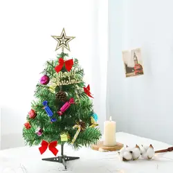 50cm pacote de árvore de natal com luzes desktop árvore de natal layout suprimentos decoração de natal festa em casa ocasião