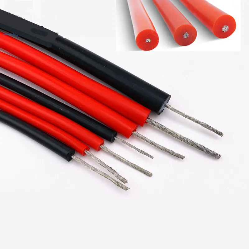 Fio de Ignição Automotivo Estanhado do Núcleo de Cobre 20 13 11 17awg 16awg Fio de Alta Tensão 18 Awg 25kv 30kv 40kv Silicone