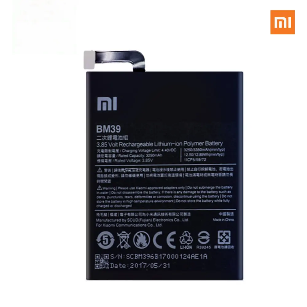 Сменный аккумулятор для xiaomi Mi 6 Mi6MCE16 BM39 4760 мАч 3350 мАч|Аккумуляторы мобильных