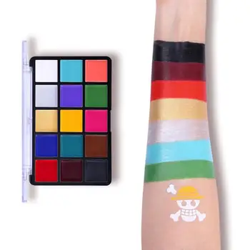 

15-color Face Painting Palette Long-lasting Waterproof No Stimulation Oiliness Facial Paint Cream Full Cover Blemish