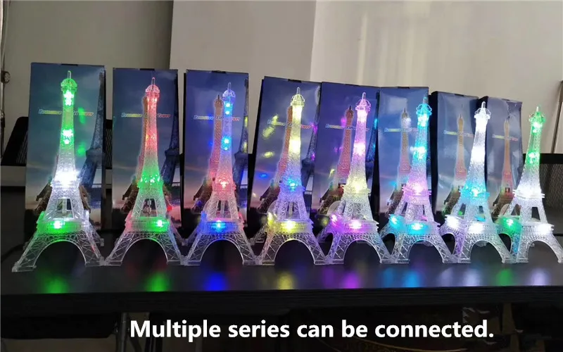 USB 5V Eiffel Tower Night Light WS2812B 48 Leds Individually Addressable Smart SK6812 Colorful Led Chip Decoration Lamp Light star wars night light