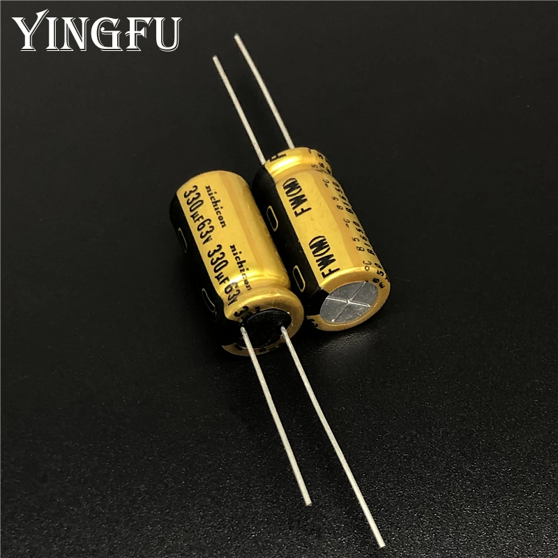 5pcs/20pcs 330uF 63V NICHICON FW Series 10x20mm 63V330uF HiFi Audio