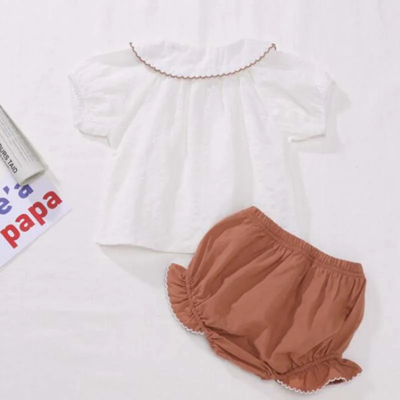 New Baby Girls Clothing Sets Summer Toddler Baby Girls Suit Short sleeve T-shirt+PP Shorts Clothes