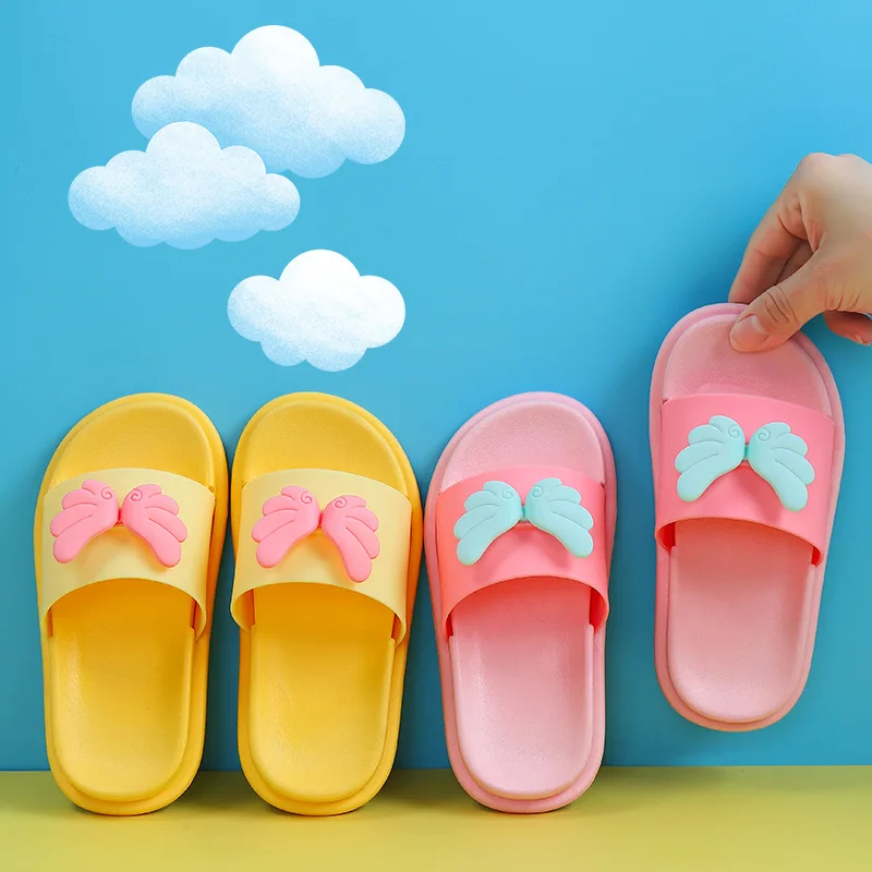 2020 New Cute Swing Pattern Children's Slippers Kids Indoor Slippers Girls Home Non-slip Baby Shoes