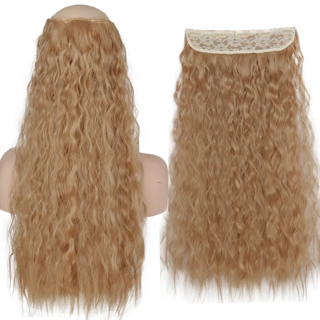 MERISIHAIR 32inch Synthetic Hair Extensions One piece 5 Clips Long Straight High Temperature Fiber Black Brown Hairpiece 55-27