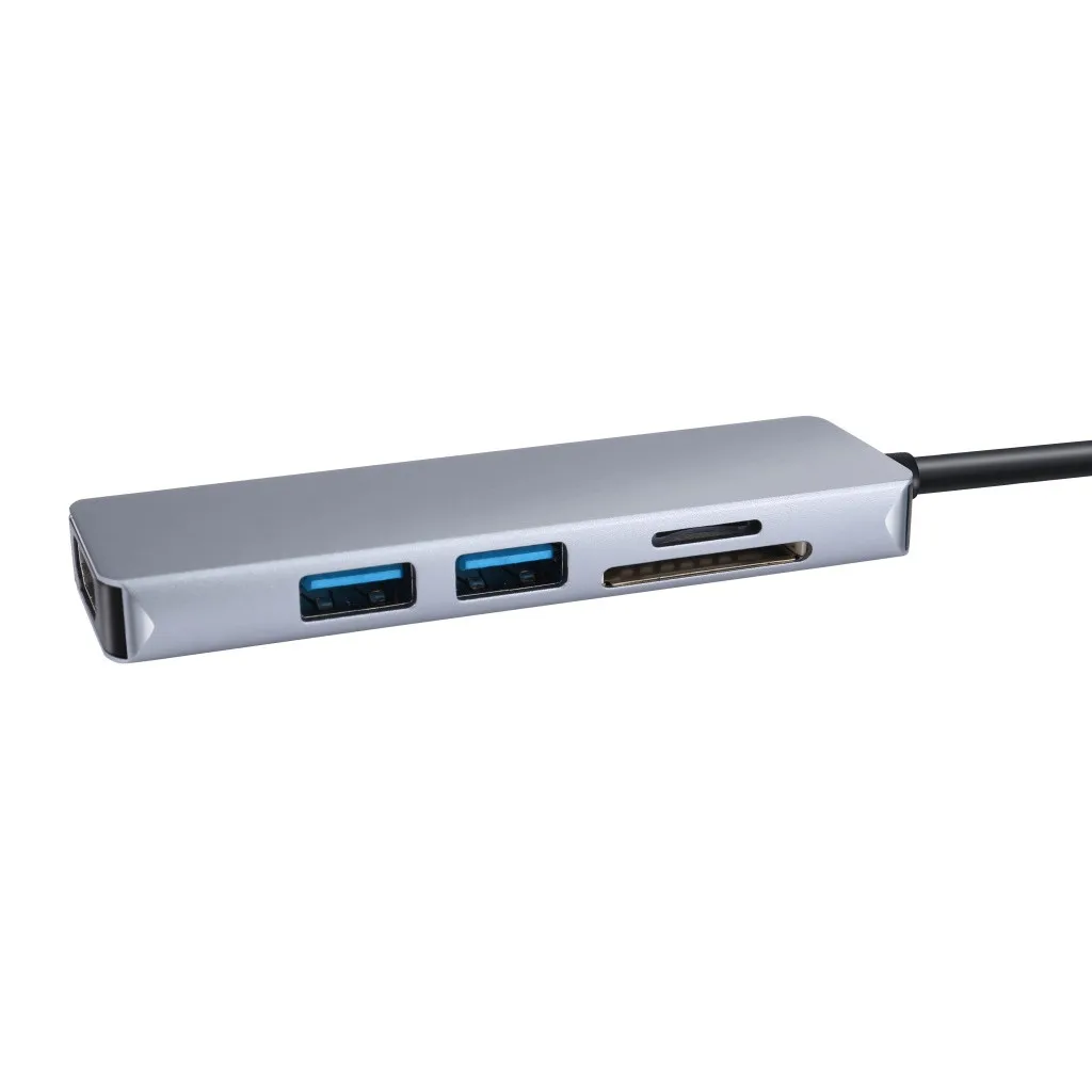 5 в 1 usb type C к 4K HDMI 2 USB 3,0 SD TF кард-ридер концентратор адаптер конвертер# BO