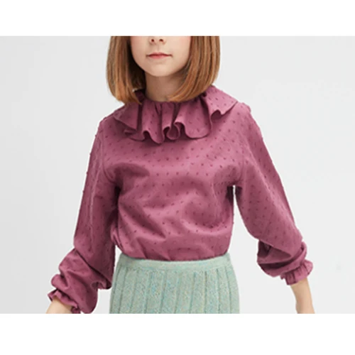 Свитер с попкорном кардиган для маленьких девочек свитер для малышей пуловер трикотажные юбки комплекты одежды из 2 предметов осенний свитер oeuf - Цвет: lavender sweaters