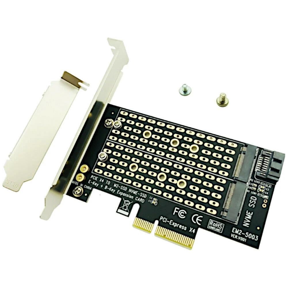 Конвертер X4 X8 X16 M.2 NGFF для рабочего стола PCIe двойной SSD карты расширения для компьютера мини NVME SATA адаптер высокоскоростной PCI Express