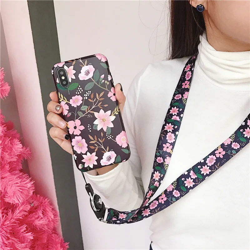 Модные чехлы для сотовых телефонов с рисунком цветов iPhone 11 pro XS MAX XR 6 6s 7 8 Plus мягкий