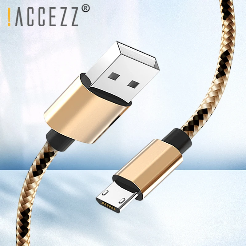 ACCEZZ нейлоновый usb кабель для зарядки samsung Galaxy S7 для huawei для Xiaomi Redmi Phone Micro USB быстрое зарядное устройство кабель для синхронизации