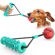 

Toys for Dogs Snack Dog Ball For Puppy Chew Toy Teeth Cleaning Toy Bite Resistance Tension Training Ball Interactive Dog Toy