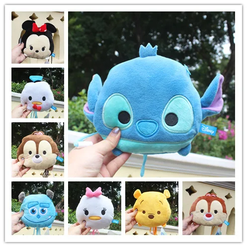 Disney TSUM Mickey Stitch Donald Duck Pooh Anime Figures Cartoon Product Cosplay Accessories Casual Shoulder Bag Gift Children |