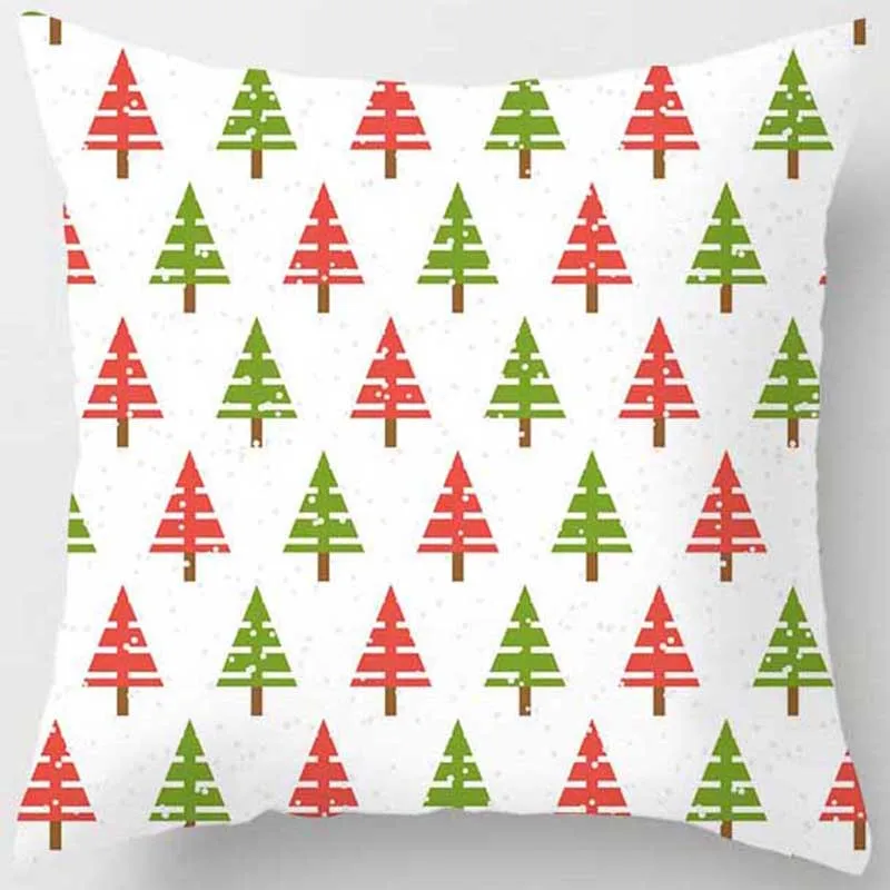 Красивая модная Рождественская подушка с деревом, чехлы с рождеством, красивая квадратная наволочка с милым рисунком, наволочки, размер 45*45 см - Цвет: 12