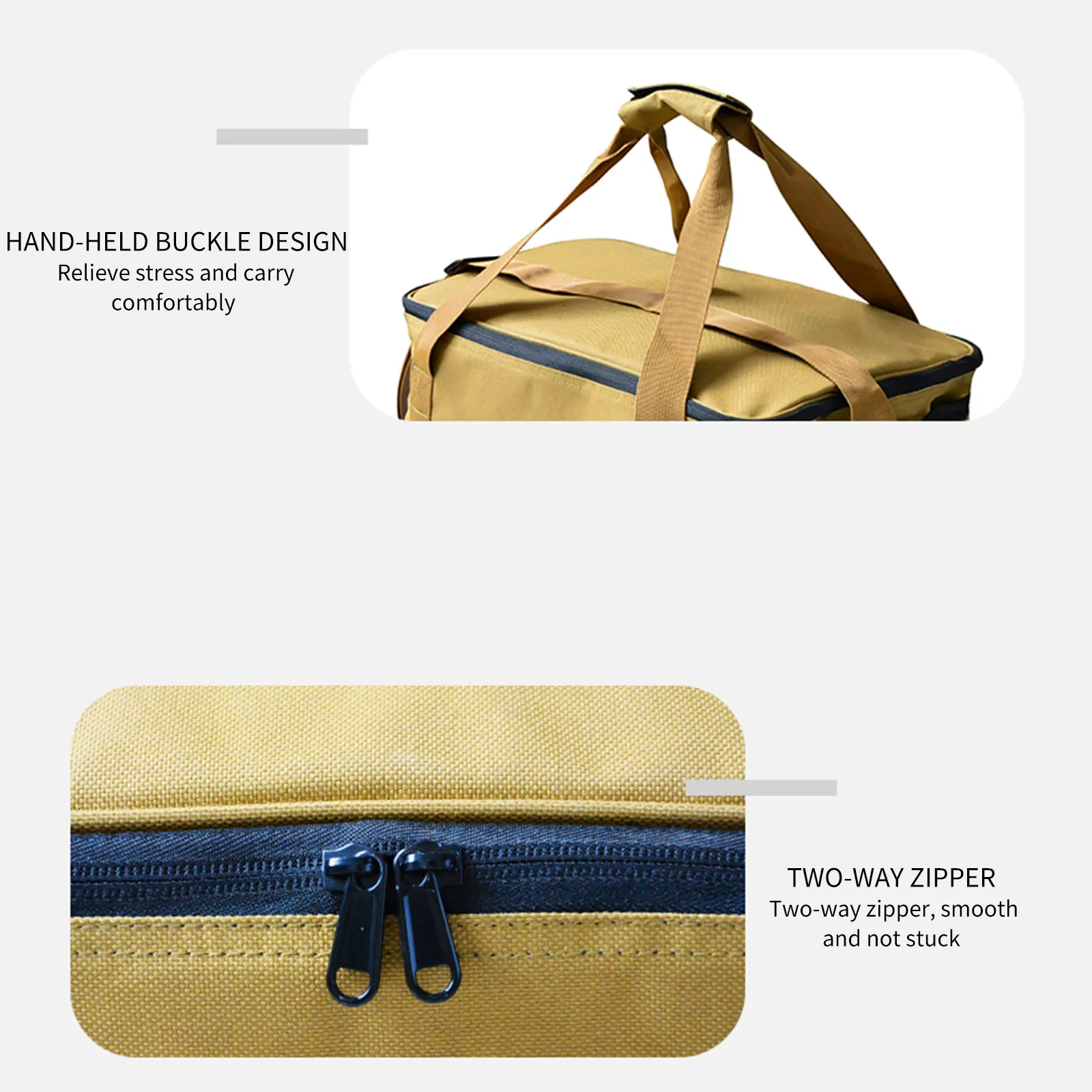 SUNDICK Outdoor Picnic Bag Handheld Waterproof Leakproof Camping Picnic BBQ Travel Partition Net Large Beach Office Bag Tools storage bag lunch bag lunch cooler bag cooler bag