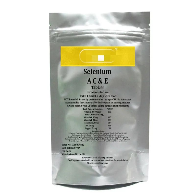 

Selenium 200mcg plus Vitamins A, C & E & Zinc