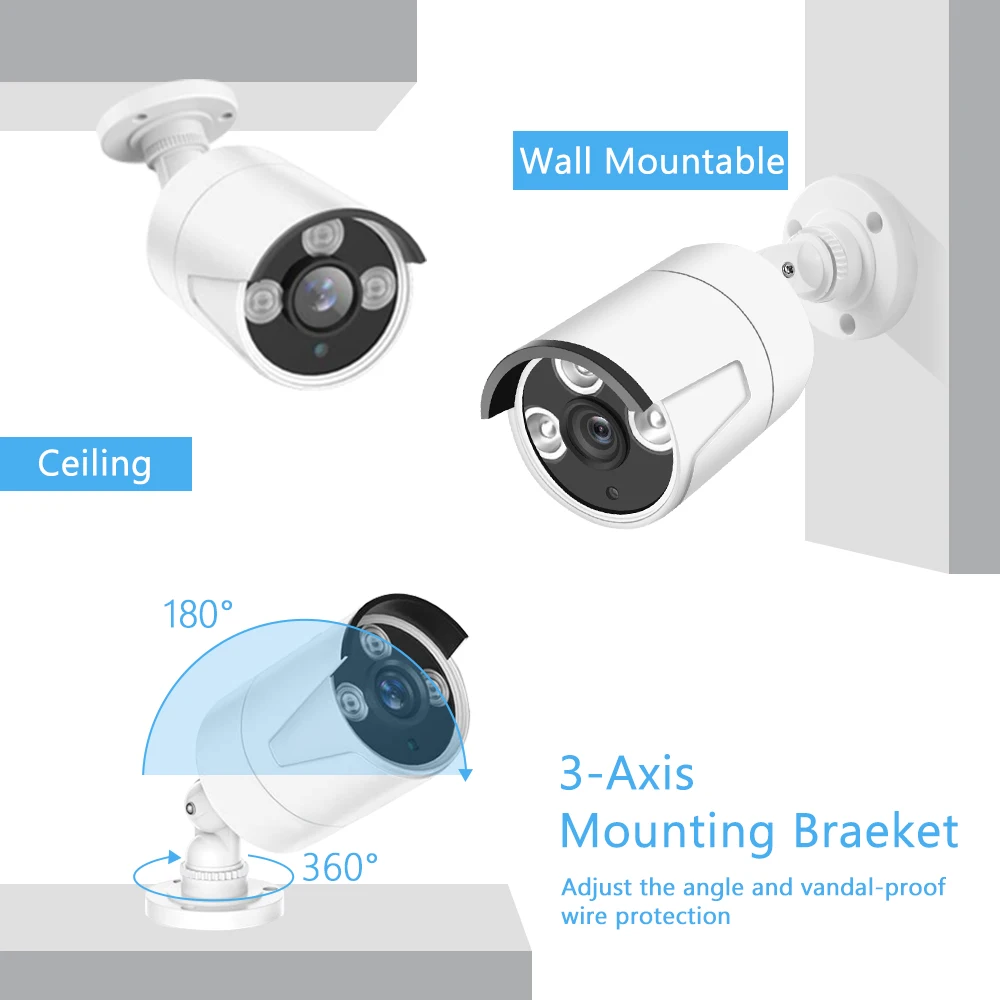 NVR 8CH 1080P видео рекордер Домашняя безопасность 4 шт. ip-камера CCTV безопасности Беспроводная система видеонаблюдения Комплект для улицы