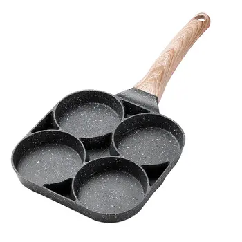 

Fried Egg Burger Machine Flat-bottomed Household Frying Pan Breakfast Pot Egg Dumpling Pot Mold Four Holes