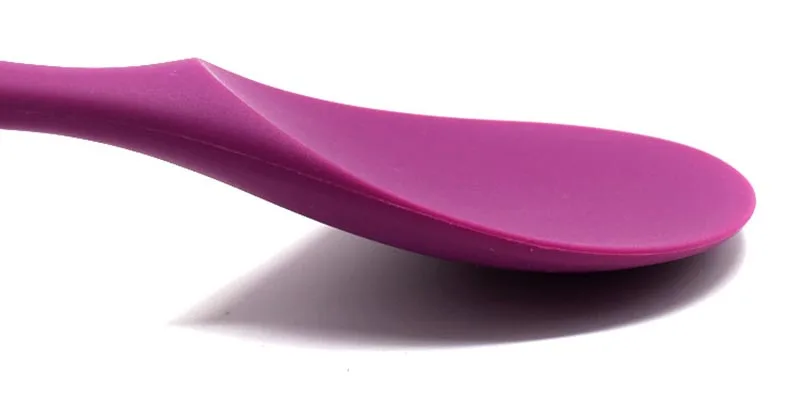 Силиконовая ложка Flatware Аксессуары для посуды сплошной цвет детская ложка пищевой силикон с длинной ручкой рисовый суп ложка кухня