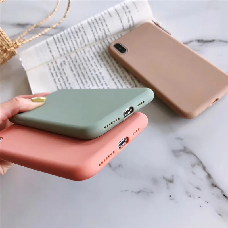 Карамельный цвет силиконовый чехол для samsung Galaxy S10 S8 S9 плюс S10E J3 J7 J5 A5 J4 J6 A6 плюс A7 A9 Note 8 9 Fundas