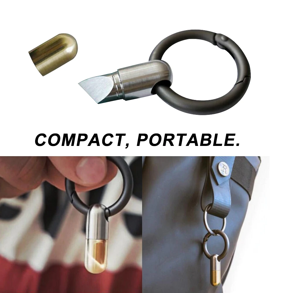 Cutting tool stainless steel multi-function EDC portable mini key ring pendant capsule knife tiny cutting | Инструменты