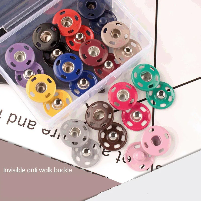 10pcs Metal Snap botão camisa Cardigan invisível escondido botão ...