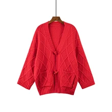 ^#Cheap Women Autumn Winter Cardigan Sweaters Solid color fashion Simple Knitted Sweater Long Sleeve Loose short Jacket coat women ^#Cheap Women Autumn Winter Cardigan Sweaters Solid color fashion Simple Knitted Sweater Long Sleeve Loose short Jacket coat women