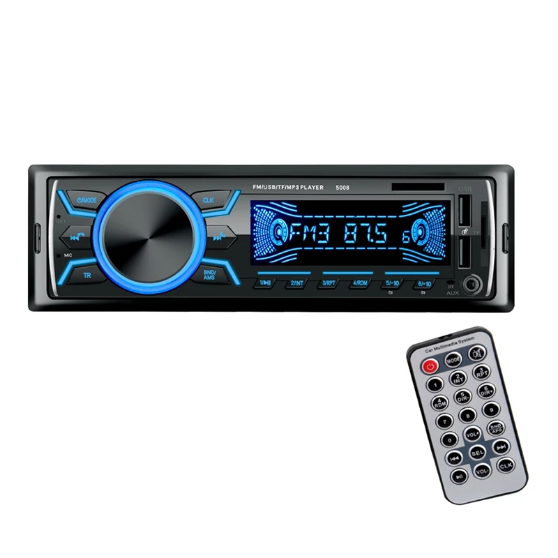 Bluetooth стерео цифровой медиаплеер один Дин радио в-тире Автомобильный MP3-плеер Usb/Sd/Tf/Fm/аудио вызов с беспроводным пультом дистанционного управления