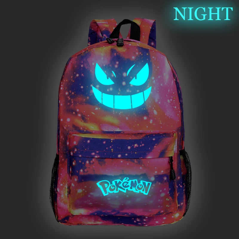 Модный Светящийся рюкзак с покемоном Пикачу, рюкзак для путешествий, школьный рюкзак для мальчиков и девочек - Цвет: 27