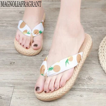

new Women Shoes Summer Bohemia printing Beach Sandals flat Thongs Slippers Leisure Flip Flops Women Non-slip Slippers hy339