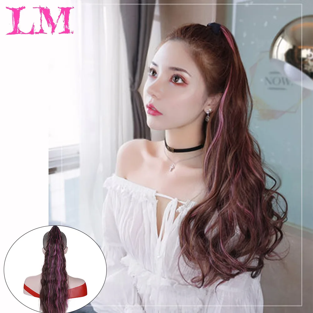 

LM Fashion Trend Extensions Long Hairpiece With Two Plastic Combs Ponytail All Colors Available Blonde Bouncy Curly Hair