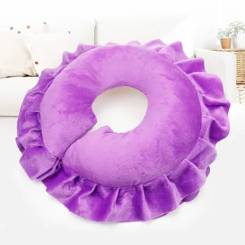 

Facial Massage Sleeping Pillow for Beauty Salon Massage Tool Beauty Spa Bed with Hole Pillow-Purple