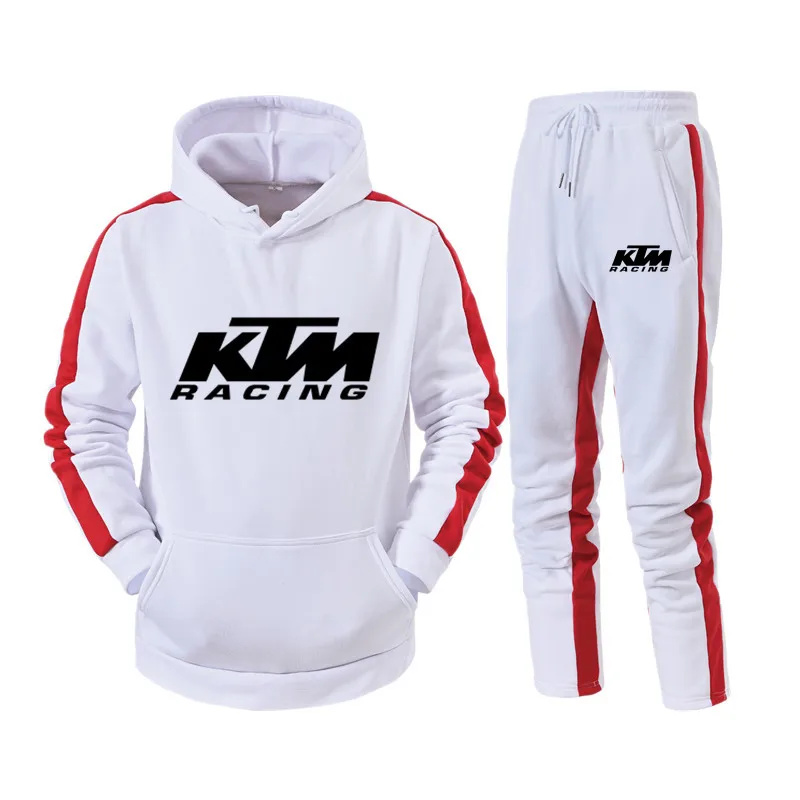 

Men's Hoodie + pants 2-piece KTM sport spring and autumn running suit shoulder sleeve fitness suit men's sports suit track suit