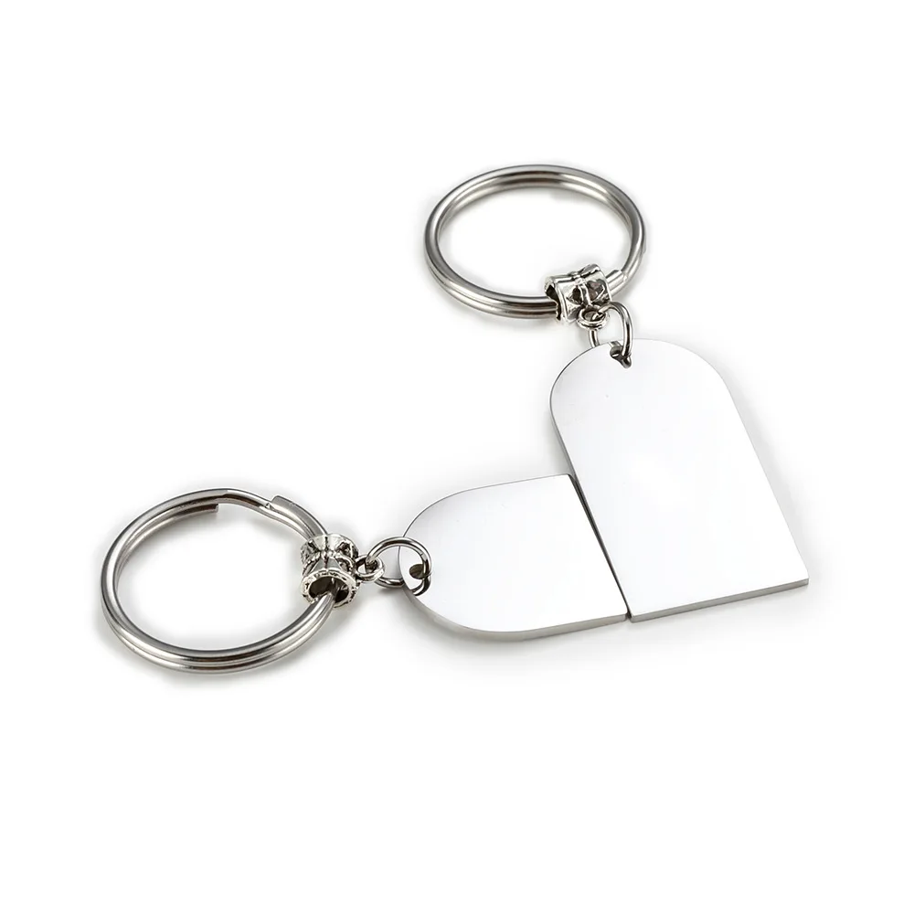 split heart keychain