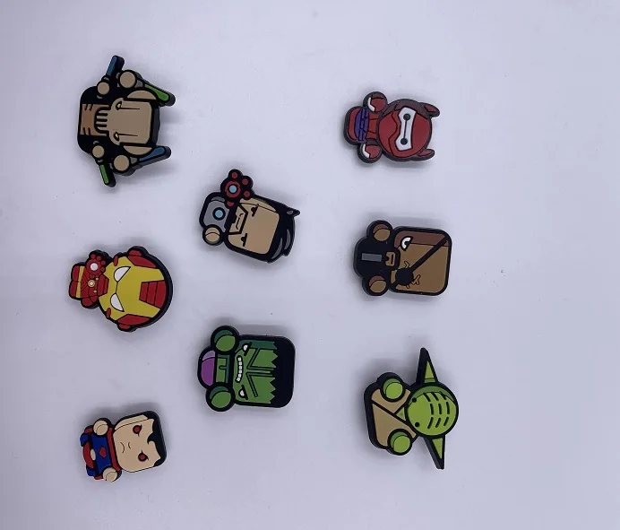 Super Hero Shoe Charms Shoe accessories Shoe decoration Shoe Buckles Accessories Fit Wristband/Croc JIBZ W2747