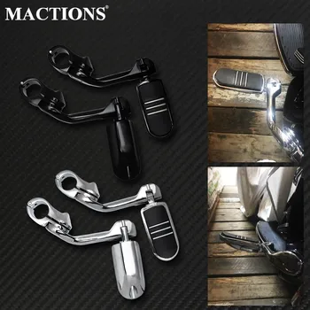 

Motorcycle 32mm 1.25" Long Angled Adjustable Highway Foot Pegs Footpegs Mount Clamps For Harley For Honda For Yamaha For BMW