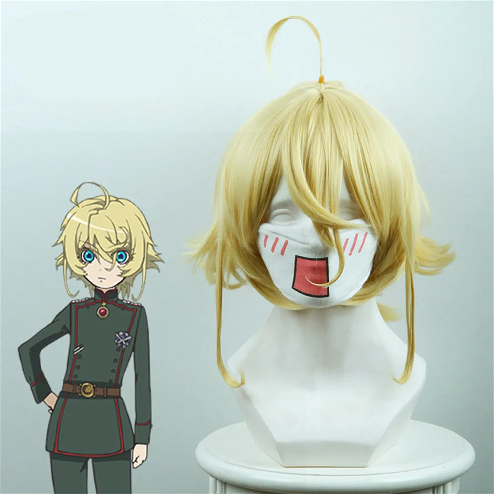 Парик для косплея Youjo Senki Tanya von degurecaff короткие прямые термостойкие синтетические