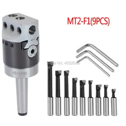 Mt2 taper, mt2 cabeça achatada de 50mm, haste mt2 e 9 peças de barras achatadas de 12mm, melhor qualidade