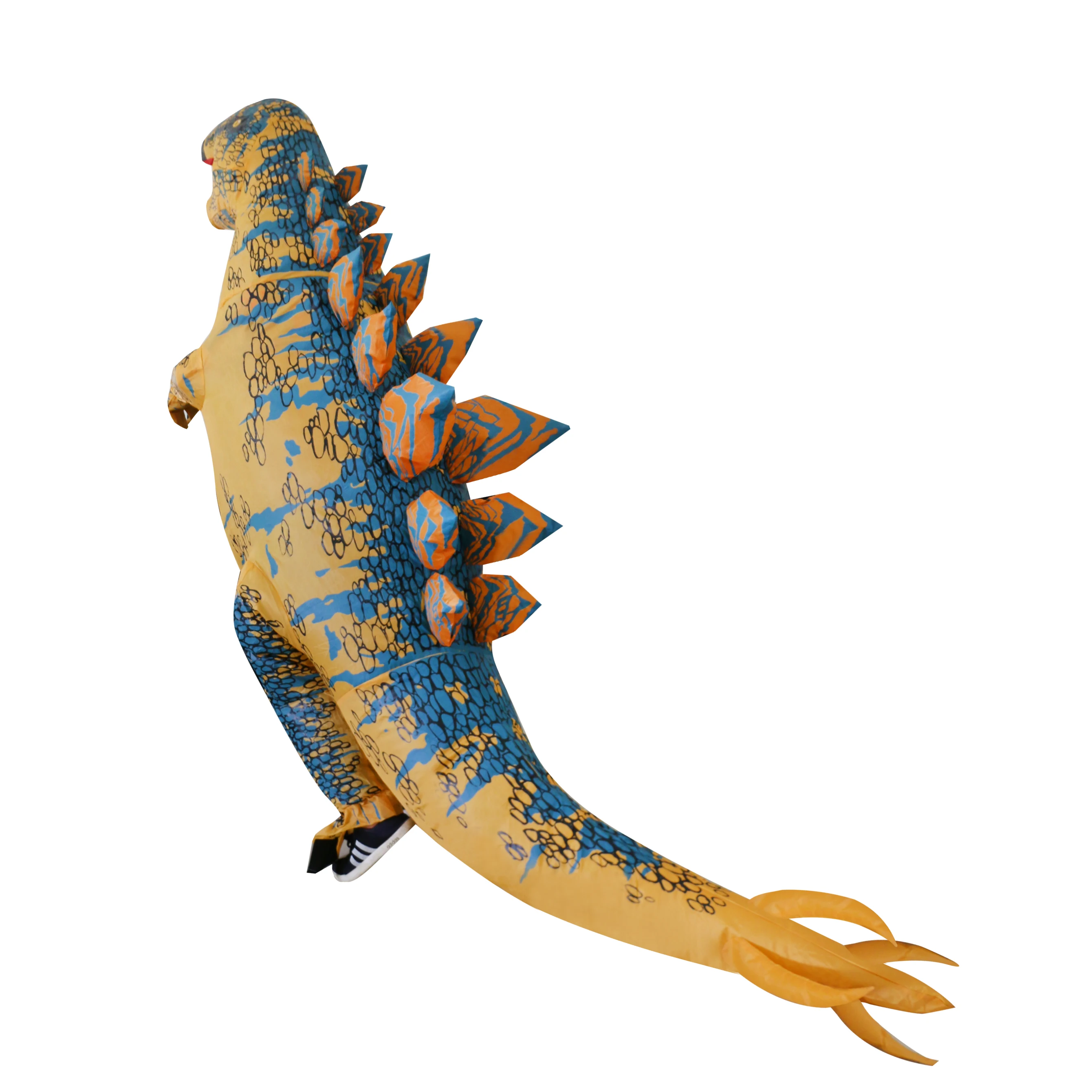 Ребенок дети Spiny Stegosaurus надувной костюм динозавра коричневый