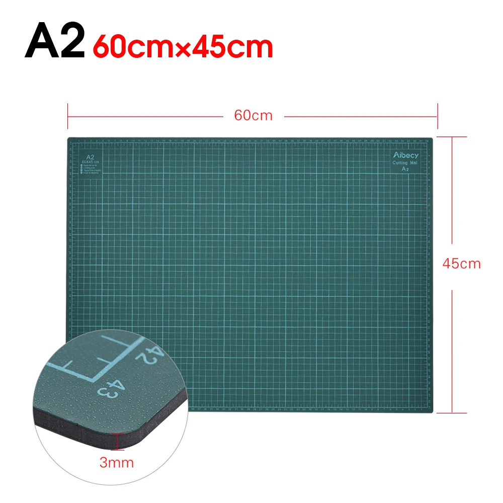 Tapete multifuncional para cortadora de papel, estera de corte automática de cuchilla de gran tamaño, tipo A2, material de PVC, tabla para realizar manualidades