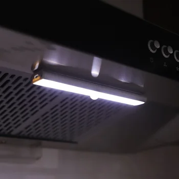 

Led USB Rechargeable Battery Powered Home Aluminum Alloy Cabinet Light Bar Closet Wardrobe Automatic Under PIR Motion Sensor