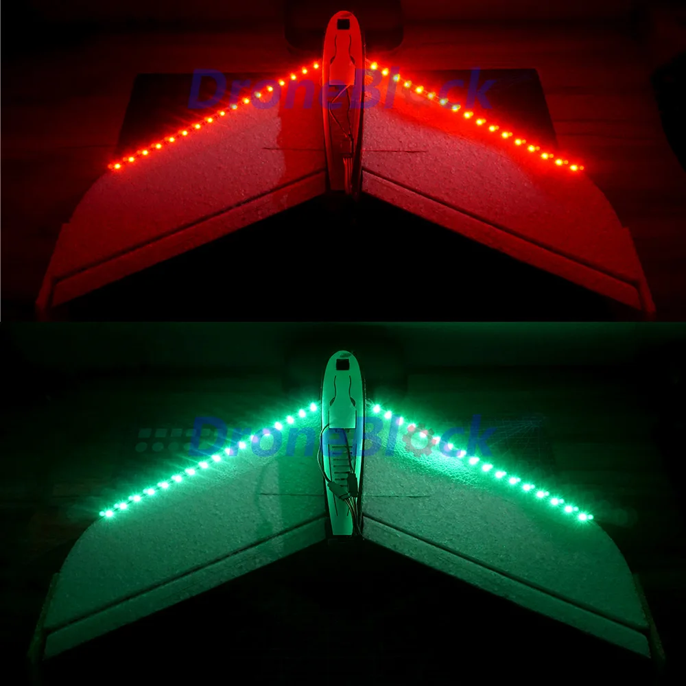 Дистанционно управляемый светодиодный светильник полоса для RC Самолет с неподвижным крылом летающее крыло беспилотный самолет AR крыло ZOHD Talon Orbit Skyhunter самолет
